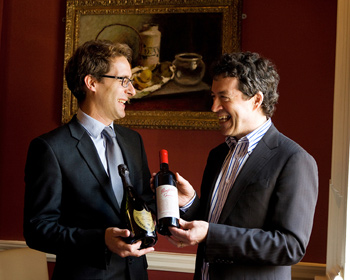 From left: Dom Perignon oenologue Vincent Chaperon with Penfods Chief Winemaker Peter Gago at the tasting recently. 